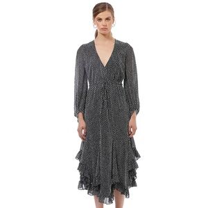 Shona Joy Salinger Godet Drawstring Midi Dress